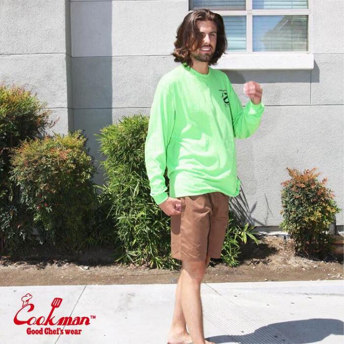 COOKMANクックマン無地シェフパンツハーフパンツショートパンツ半ズボンメンズレディースシェフパンChefPantsプレーンブラックオリーブブラウンベージュブルーオレンジセットアップコーデワイドパンツルーズパンツ