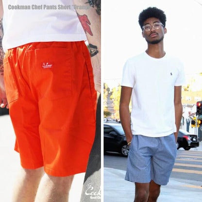COOKMANクックマン無地シェフパンツハーフパンツショートパンツ半ズボンメンズレディースシェフパンChefPantsプレーンブラックオリーブブラウンベージュブルーオレンジセットアップコーデワイドパンツルーズパンツ