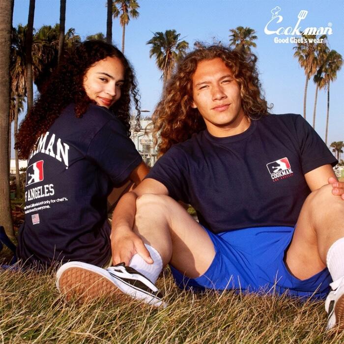 CookmanクックマンTシャツショートパンツライトパンツメッシュキャップソックスメンズレディースロサンゼルスLAコレクションシェフパンツ半袖帽子靴下メジャーリーグホワイトブルーネイビー