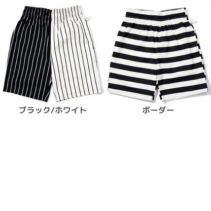 COOKMANクックマンシェフパンツハーフパンツショートパンツストライプボーダーメンズレディースシェフパンChefPantsStripeワイドストライプブラックネイビーレッドブルーホワイトワイドストライプ