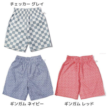 COOKMANクックマンシェフパンツハーフパンツショートパンツチェッカーチェック柄半ズボンメンズレディースユニセックス男女兼用シェフパンChefPantsブラックピンクチャコールブラウングレーセットアップコーデ