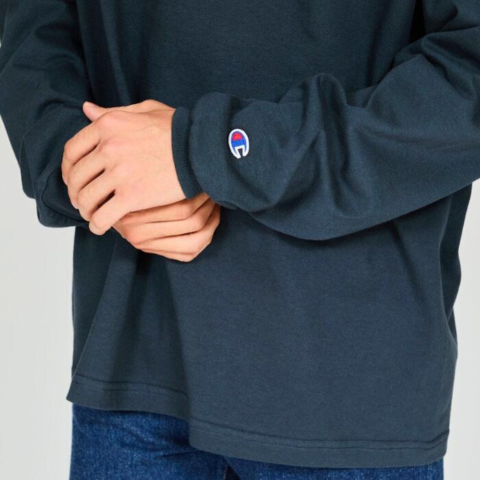 チャンピオンchampionメンズレディースT1011綿100長袖TシャツティーテンイレブンロンTアメリカ製MADEINUSA無地白黒紺緑ホワイトブラックネイビートップスC5-B403