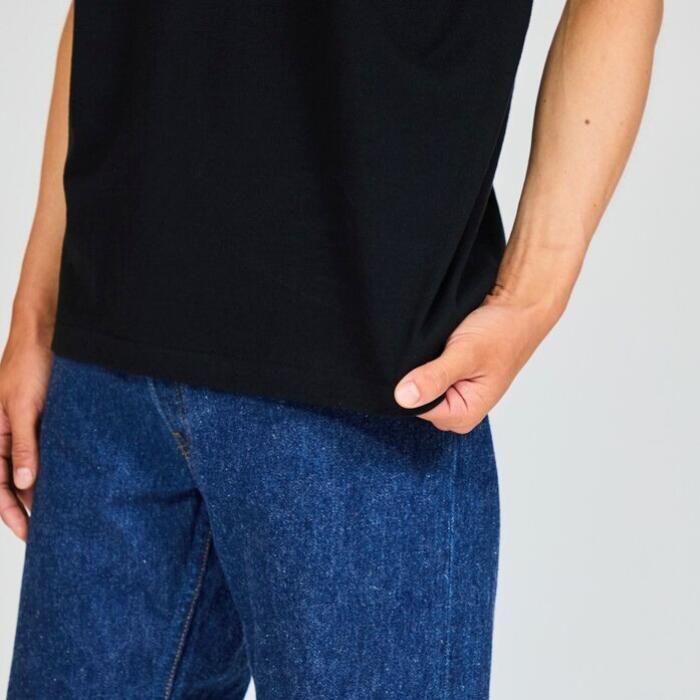 ヘインズKUROクロTシャツノースリーブ綿100コットン丸胴黒Hanesクルーネック無地シンプル厚手メンズレディースユニセックスカットソーギフトプレゼントヘビーオンスヘビーウエイトブランドHM3-B202