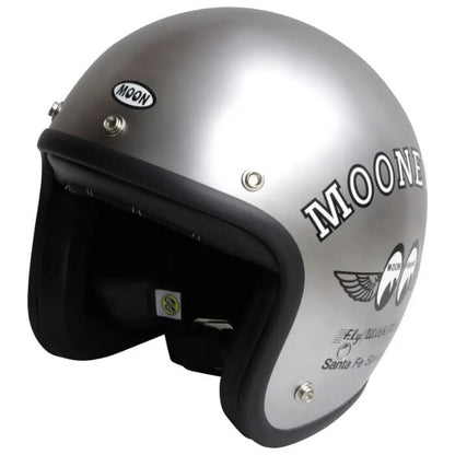 MOONEYESムーンアイズヘルメットオリオンエースJETジェットヘルPSCSGオープンフェイスヘルメットMETALメタルヘルメットメタルカラー銀色シルバーOMH-029原付シティバイク