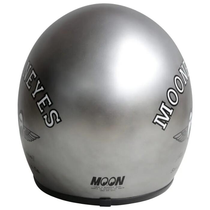 MOONEYESムーンアイズヘルメットオリオンエースJETジェットヘルPSCSGオープンフェイスヘルメットMETALメタルヘルメットメタルカラー銀色シルバーOMH-029原付シティバイク