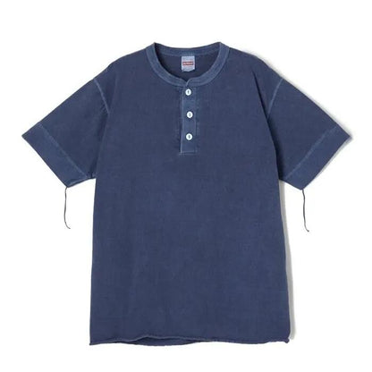【1000円OFF】ヘルスニットHealthknitTシャツ半袖綿100ヘンリーネックメンズレディースユニセックスピグメント染め丸胴フラットシーマUSコットンUSAコットンおしゃれかわいい10060