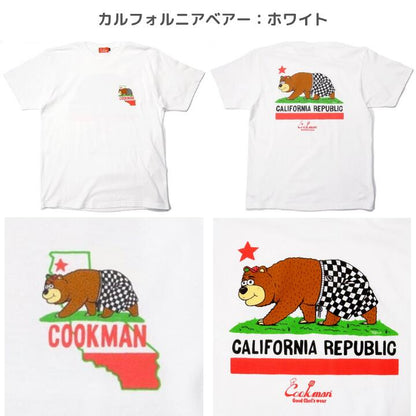 COOKMANクックマンTシャツ半袖メンズレディース黒白ブラックホワイトTMPaintプリントイラストかわいい夏ハンバーガーホットドッグピザパーティーアボットキニー