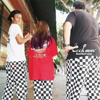 Cookmanクックマンシェフパンツキッズ子供服ロングパンツデニムチェッカーストライプブラックグリーンペイズリーヒョウカウゼブラプレゼントお揃い親子コーデお祝い