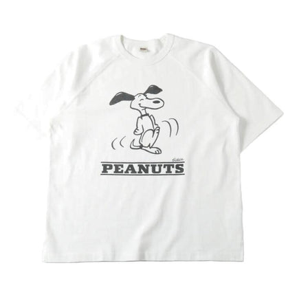 BARNSOUTFITTERS日本製スヌーピーピーナッツコラボ半袖ラグランTシャツ厚手ヘビーウエイトヘビーオンスBR-25266メンズレディースユニセックス綿100バーンズ