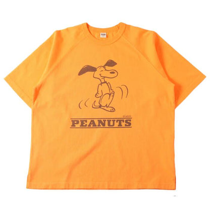BARNSOUTFITTERS日本製スヌーピーピーナッツコラボ半袖ラグランTシャツ厚手ヘビーウエイトヘビーオンスBR-25266メンズレディースユニセックス綿100バーンズ