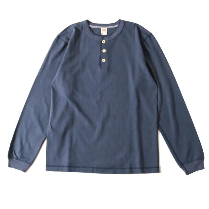 BARNSOUTFITTERS長袖日本製綿100ロンTメンズバーンズCOZUNコズンボタンワークス猫目ボタンヘビーウエイトヘンリーネックオーバーサイズロングTシャツ肉厚大きいサイズBR-3044BSP