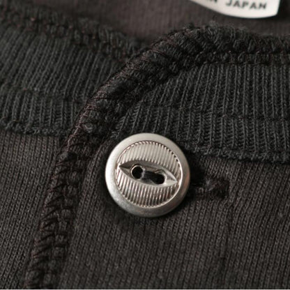 BARNSOUTFITTERS長袖日本製綿100ロンTメンズバーンズCOZUNコズンボタンワークス猫目ボタンヘビーウエイトヘンリーネックオーバーサイズロングTシャツ肉厚大きいサイズBR-3044BSP