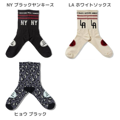 COOKMANクックマン靴下ソックスメンズレディースクルーソックスリブクルーソックスブラックホワイトレッドペイズリーバンダナLAロサンゼルススーパーマーケットビールフレイムFATBURGERFATLOGO