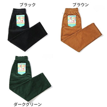 COOKMANクックマンシェフパンツセミワイドコーデュロイパンツシェフパンメンズレディースChefPantsSemiwideCorduroyユニセックス無地プレーンブラックブラウンチャコールダークブラウンダークグリーン