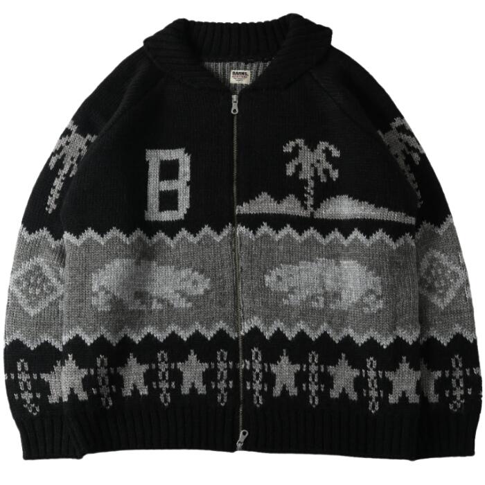 BARNSOUTFITTERSバーンズセーターカウチンカーディガンウールニットあったか長袖メンズレディースアメカジロングBR-25451barnsoutfitters