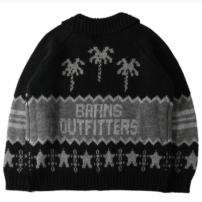 BARNSOUTFITTERSバーンズセーターカウチンカーディガンウールニットあったか長袖メンズレディースアメカジロングBR-25451barnsoutfitters