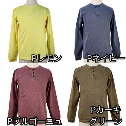 ＼一部カラー40％オフ／BARNSOUTFITTERS長袖日本製綿100丸胴ロンTメンズバーンズCOZUNコズンヘビーウエイトヘンリーネックオーバーサイズロングTシャツ肉厚大きいサイズBR-3044