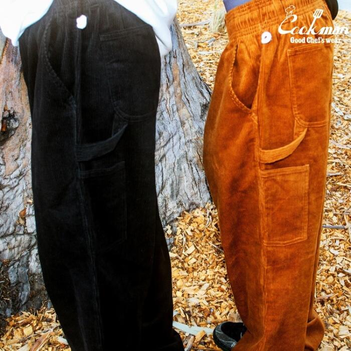 ＼クーポン配布中／COOKMANクックマンカーペンターズパンツペインターパンツシェフパンツメンズレディースシェフパンCarpenter'sPantsブラッククリームデニムヒッコリーベルトループハンマーループ付