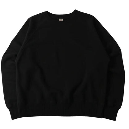 BARNSOUTFITTERS日本製長袖メンズレディース綿100コットンアメカジトレーナースウェットバーンズクルーネックアズマ編み機AZUMA旧式定番針抜きパネルリブラグラン無地シンプル裏起毛あったかBR-5555