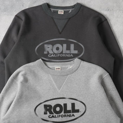 BARNSOUTFITTERS日本製長袖ROLLロールメンズレディースユニセックスヘビーウエイトアメカジトレーナースウェットバーンズ裏起毛フラットシーマーSTANDARDCOZUNコズンはめ込み両VガゼットクルーネックBR-25491