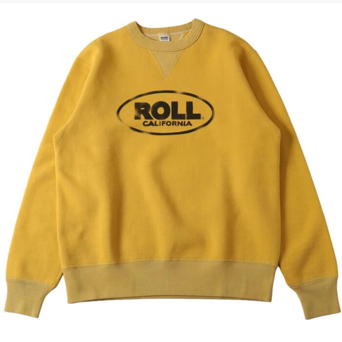 BARNSOUTFITTERS日本製長袖ROLLロールメンズレディースユニセックスヘビーウエイトアメカジトレーナースウェットバーンズ裏起毛フラットシーマーSTANDARDCOZUNコズンはめ込み両VガゼットクルーネックBR-25491