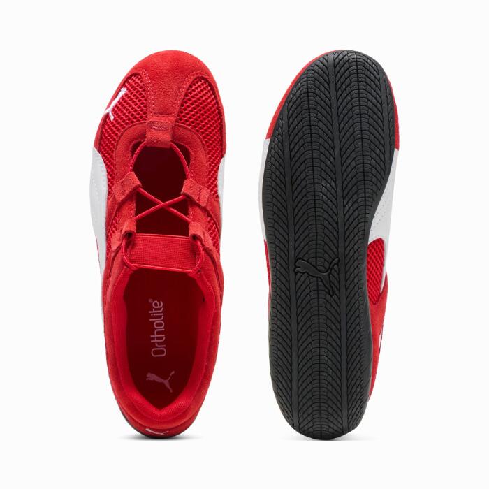 プーマレディースウィメンズスニーカースピードキャットGOゴーブラック黒レッド赤ホワイト白テキスタイル牛革レザーメッシュ女性Women’s街歩きスポーツタウン春夏レーシングPUMASPEEDCAT403589