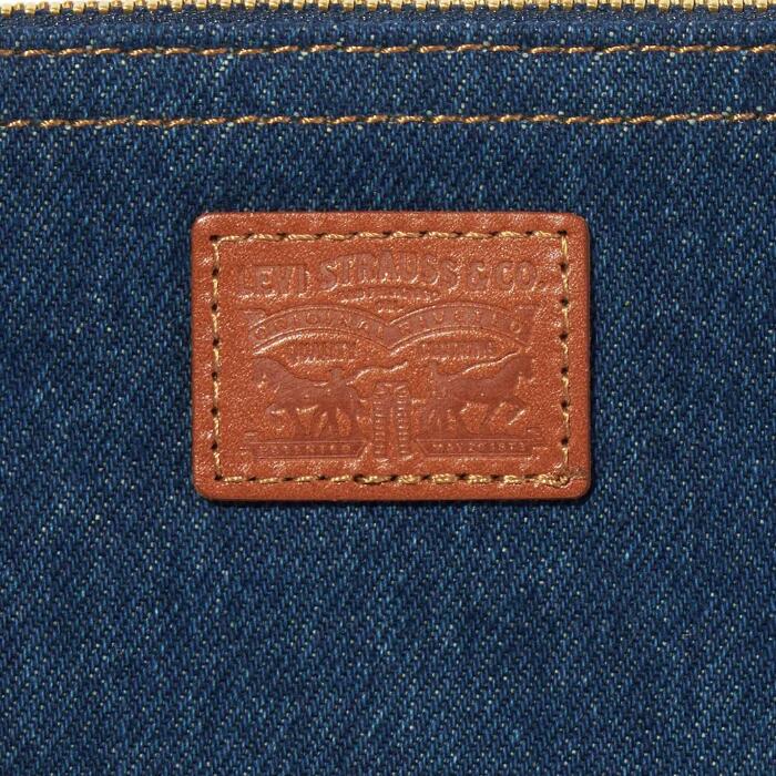 Levi’sリーバイスメンズレディースデニムポーチバッグユニセックス男女兼用小物入れ鞄ジーンズデニム生地綿100％コットン丈夫頑丈ワンサイズ普段使い旅行通勤通学経年変化0020A0000