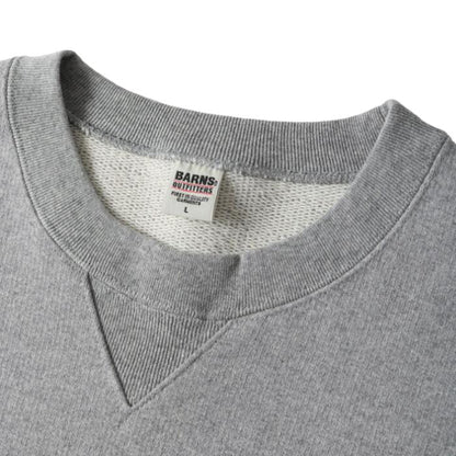 barnsoutfittersバーンズスウェットトレーナークルーネックメンズレディースユニセックス日本製V字ガゼットブランドロゴ刺繍綿100コットンセットアップ上下野球ベースボールBR-25362