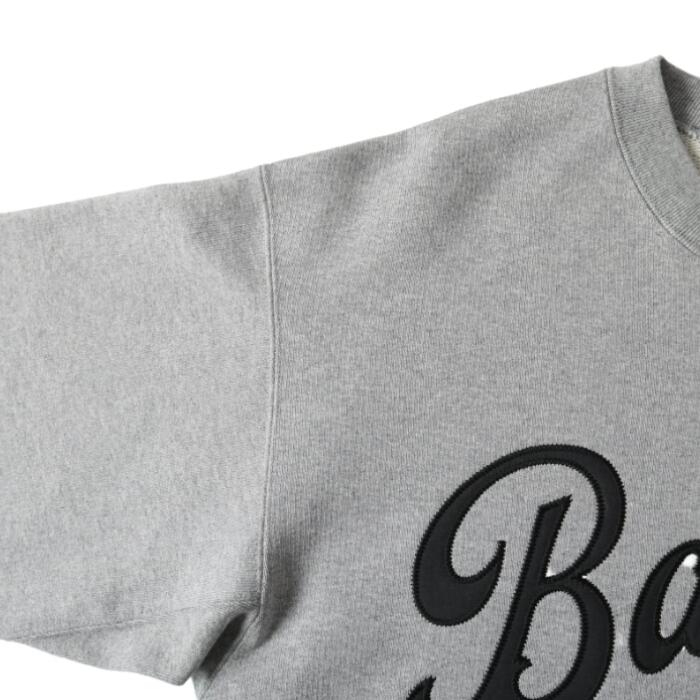 barnsoutfittersバーンズスウェットトレーナークルーネックメンズレディースユニセックス日本製V字ガゼットブランドロゴ刺繍綿100コットンセットアップ上下野球ベースボールBR-25362