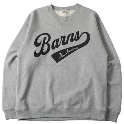 barnsoutfittersバーンズスウェットトレーナークルーネックメンズレディースユニセックス日本製V字ガゼットブランドロゴ刺繍綿100コットンセットアップ上下野球ベースボールBR-25362