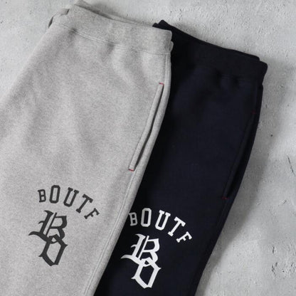 barnsoutfittersバーンズスウェットパンツガゼットクロッチウエストゴムメンズレディースユニセックス日本製ブランドロゴ綿100コットンセットアップ上下野球ベースボールグレーネイビー紺BR-25381