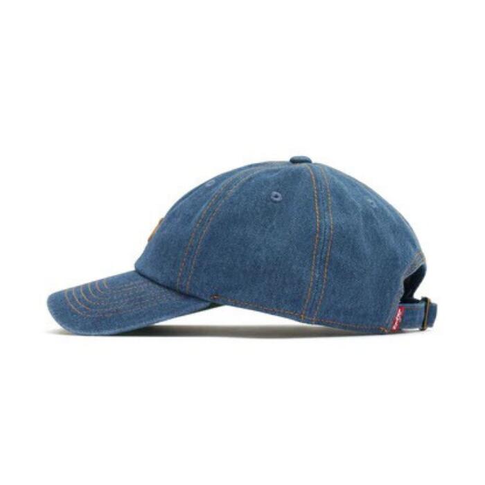 Levi’sリーバイスメンズレディースデニムモノグラムキャップ帽子ユニセックス男女兼用綿100％コットンインディゴブルー青丈夫頑丈ワンサイズ普段使い旅行通勤通学経年変化アクセント004bs0002