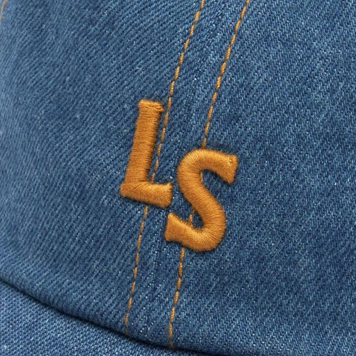 Levi’sリーバイスメンズレディースデニムモノグラムキャップ帽子ユニセックス男女兼用綿100％コットンインディゴブルー青丈夫頑丈ワンサイズ普段使い旅行通勤通学経年変化アクセント004bs0002