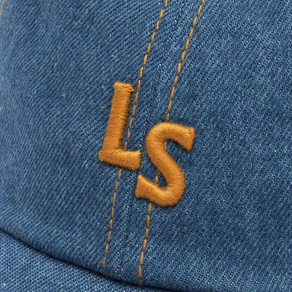 Levi’sリーバイスメンズレディースデニムモノグラムキャップ帽子ユニセックス男女兼用綿100％コットンインディゴブルー青丈夫頑丈ワンサイズ普段使い旅行通勤通学経年変化アクセント004bs0002