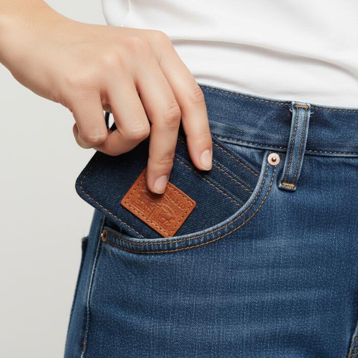 Levi’sリーバイスメンズレディースデニムカードケースユニセックス男女兼用定期入れ財布収納ジーンズ生地綿100％コットン丈夫頑丈スリムワンサイズ普段使い旅行通勤通学経年変化0020B0000