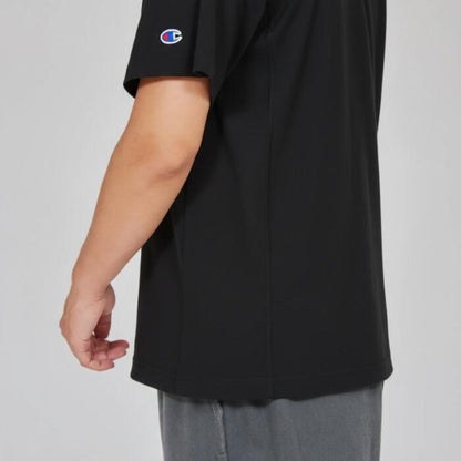 チャンピオンメンズカットソーショートスリーブTシャツ26SSリバースウィーブ男性menトップスブラック黒アメリカ綿100％コットン天竺クルーネック空軍ミリタリーREVERSEWEAVEchampionC3-D306