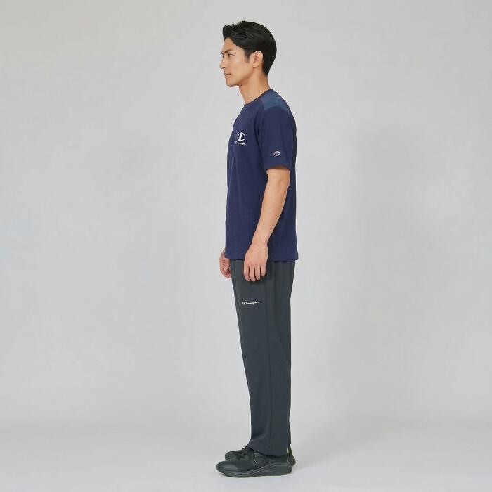 チャンピオンメンズカットソーショートスリーブTシャツ26SSスポーツサーマルワッフルブラック黒ホワイト白ネイビー紺ユニセックストップスポリエステル化繊速乾UVカット機能性championC3-DS317