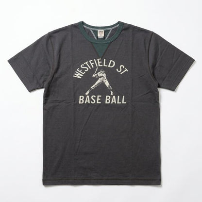 BARNSOUTFITTERSバーンズ半袖Tシャツメンズアメカジ日本製綿100丸胴COZUNコズンクルーネックヘビーウエイト両Vガゼット野球WBCMLBベースボールBR-25237BR-8145