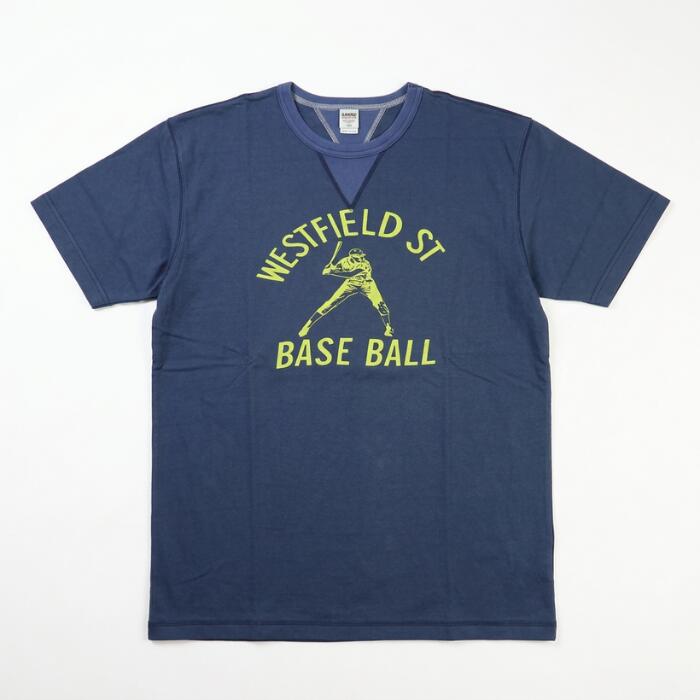 BARNSOUTFITTERSバーンズ半袖Tシャツメンズアメカジ日本製綿100丸胴COZUNコズンクルーネックヘビーウエイト両Vガゼット野球WBCMLBベースボールBR-25237BR-8145