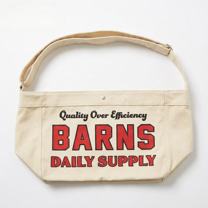 バーンズアウトフィッターズbarnsoutfittersショルダーバッグバッグメンズレディースニュースペーパーバッグユニセックスアメカジ綿100コットン大容量マチ広大きめ斜めがけ大人A4ブランドBR-26119