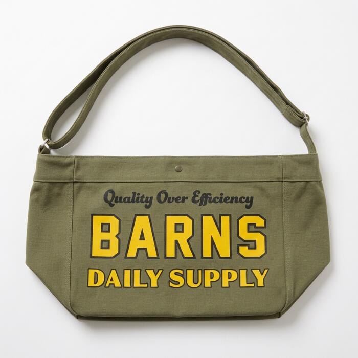 バーンズアウトフィッターズbarnsoutfittersショルダーバッグバッグメンズレディースニュースペーパーバッグユニセックスアメカジ綿100コットン大容量マチ広大きめ斜めがけ大人A4ブランドBR-26119