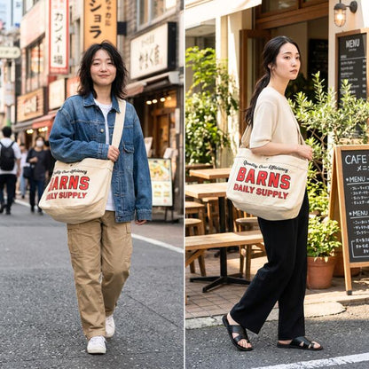 バーンズアウトフィッターズbarnsoutfittersショルダーバッグバッグメンズレディースニュースペーパーバッグユニセックスアメカジ綿100コットン大容量マチ広大きめ斜めがけ大人A4ブランドBR-26119