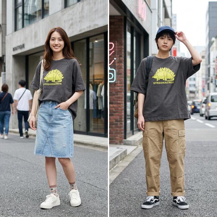BARNSOUTFITTERSバーンズ日本製半袖ラグランTシャツ厚手恐竜ステゴサウルスヘビーウエイトヘビーオンスBR-25232メンズレディースユニセックス綿10090'sSSPT-Tビンテージクラックひび割れ