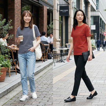 チャンピオンレディースカットソーボーダーショートスリーブポケットTシャツ26SSウィメンズトップスネイビーホワイトレッドベージュストライプアメリカ綿100％コットン天竺クルーネックchampionCW-D328