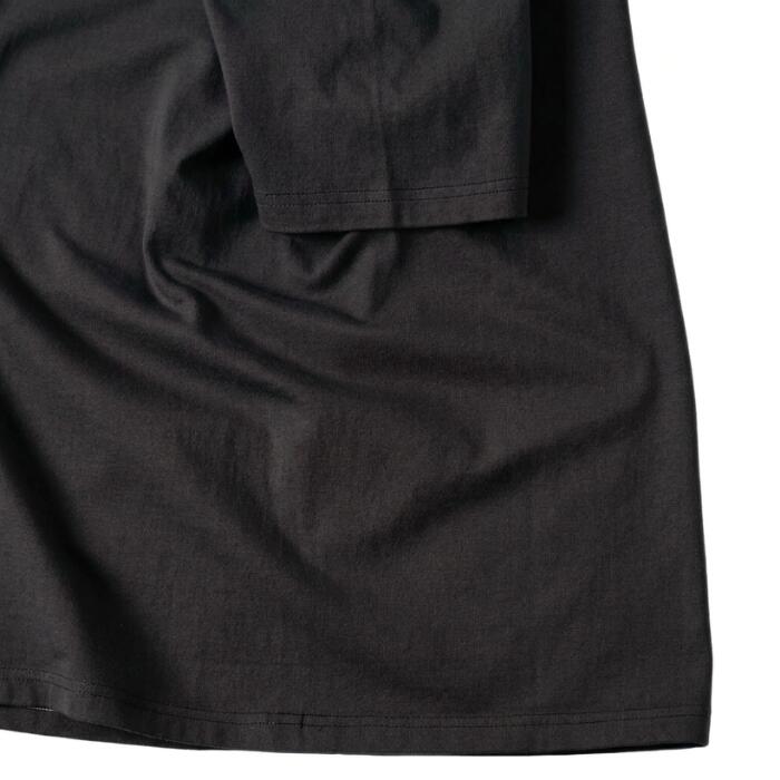 BARNSOUTFITTERSバーンズ日本製半袖COZUN小寸スキッパーネックポロシャツTシャツメンズレディースユニセックス綿100％ホワイトグレーブラックネイビーフラットシーマーBR-25178