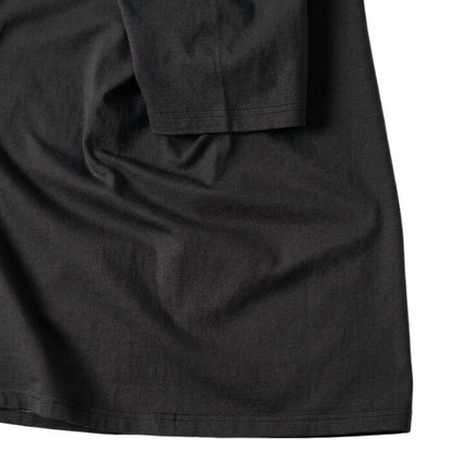BARNSOUTFITTERSバーンズ日本製半袖COZUN小寸スキッパーネックポロシャツTシャツメンズレディースユニセックス綿100％ホワイトグレーブラックネイビーフラットシーマーBR-25178