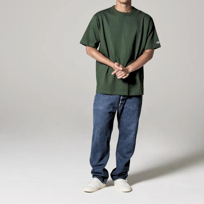 ChampionチャンピオンTシャツT1011USAアメリカ製無地メンズレディース綿100ヘビーウェイト半袖カレッジアメカジ定番Tシャツ厚手丸胴バインダーネック7オンスC5-B301