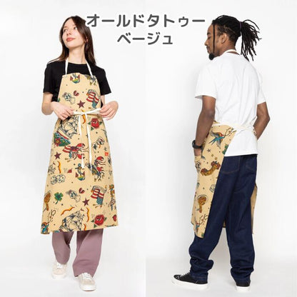 COOKMANクックマンエプロンメンズレディースロングエプロンアニマルヒョウ柄キリントラゼブラカウデニムヒッコリーペイズリードットプレゼントギフト母の日父の日LongApronAnimal