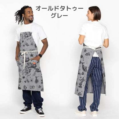 COOKMANクックマンエプロンメンズレディースロングエプロンアニマルヒョウ柄キリントラゼブラカウデニムヒッコリーペイズリードットプレゼントギフト母の日父の日LongApronAnimal