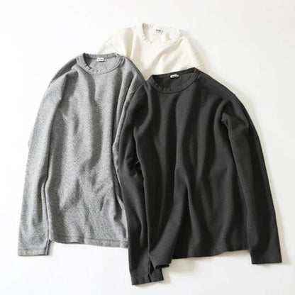 BARNSOUTFITTERSバーンズ長袖日本製ストレッチスパンフライスロンTメンズレディースユニセックスロングスリーブロンT9分袖Tシャツ綿コットンホワイトブラックネイビーオリーブ無地BR-8420